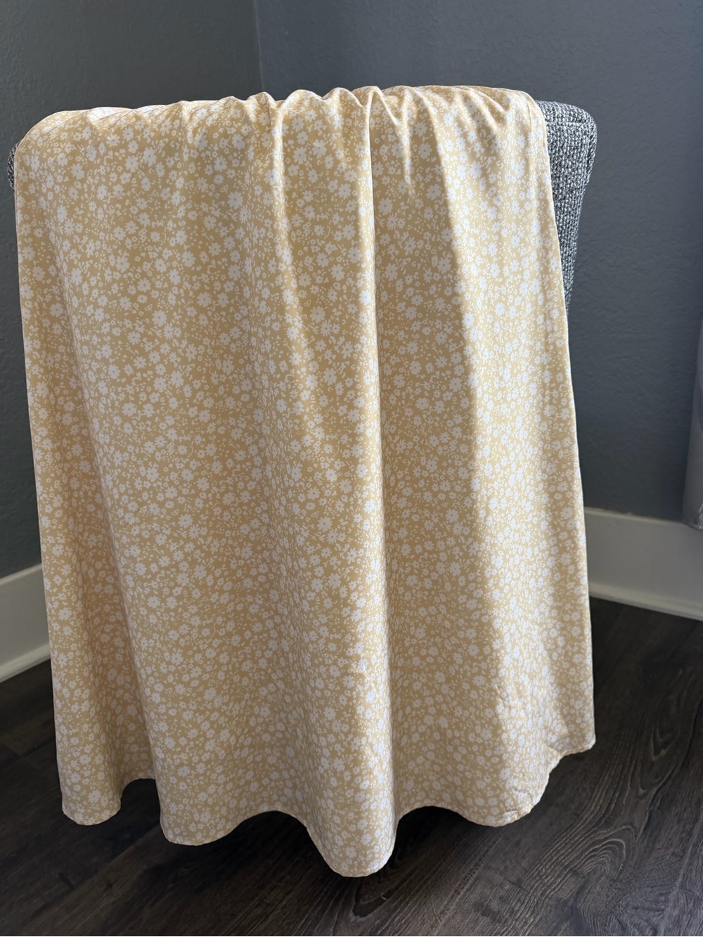 Light Yellow Floral Maxi Skirt